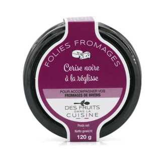 Black cherry & Liquorice jam for cheese 120g - Les Gastronomes