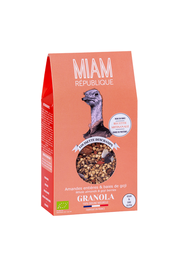 Organic Granola: Almonds & Goji Berries – 100% Natural, Vegan, Gluten - Free - Les Gastronomes